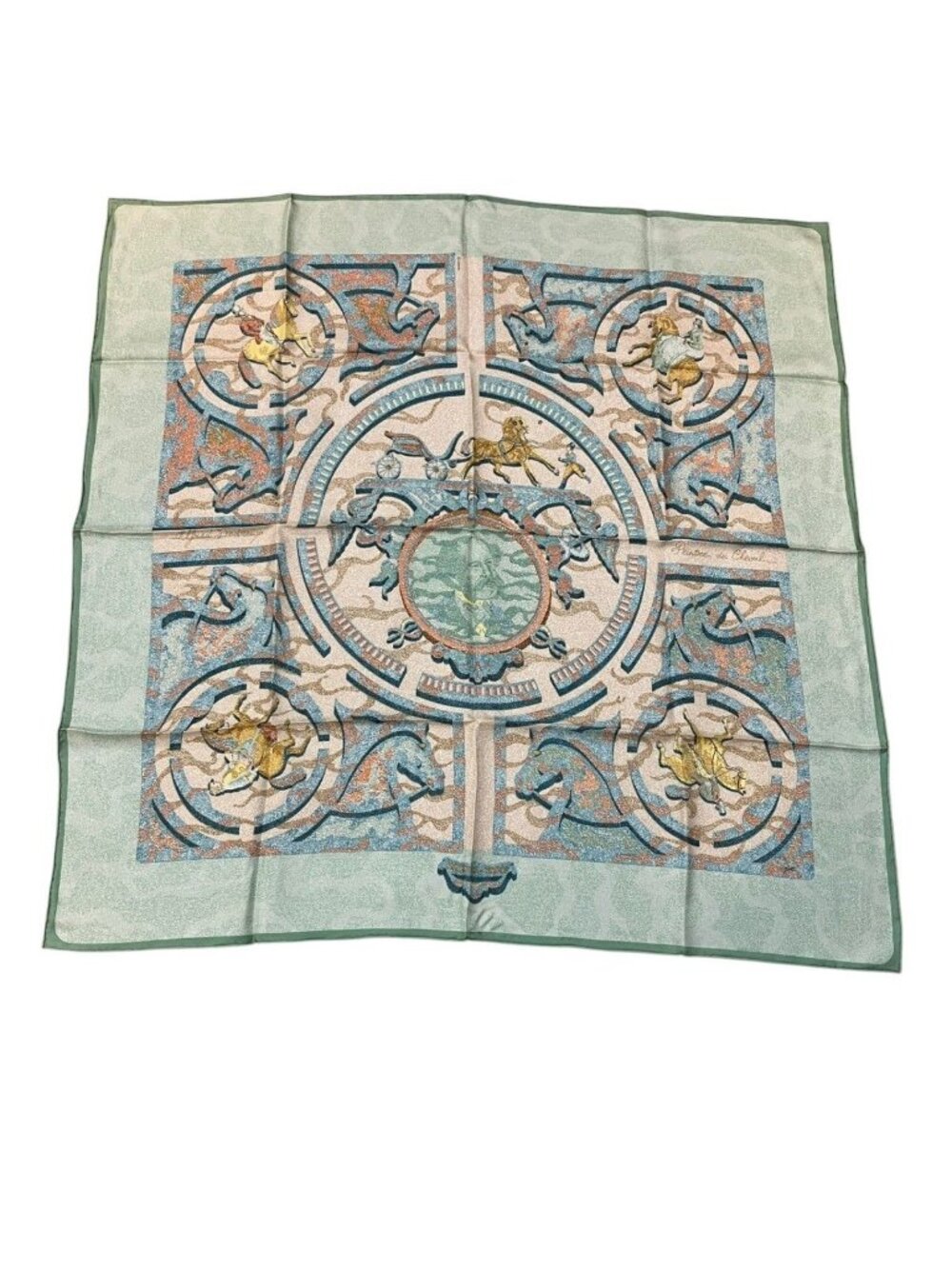 Hermes Carre 90 Peintre du Cheval Horse Painter Scarf Silk